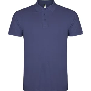 Polo Roly STAR en azul dénim, vista frontal