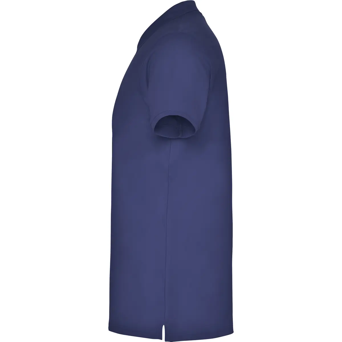 Polo piqué manga corta Roly STAR 130 Polo Roly STAR en azul dénim, vista lateral