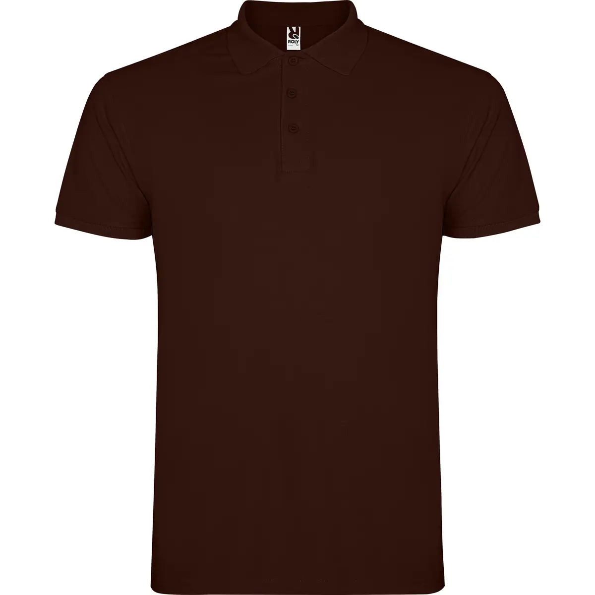Polo piqué manga corta Roly STAR 133 Polo Roly STAR en chocolate, vista frontal