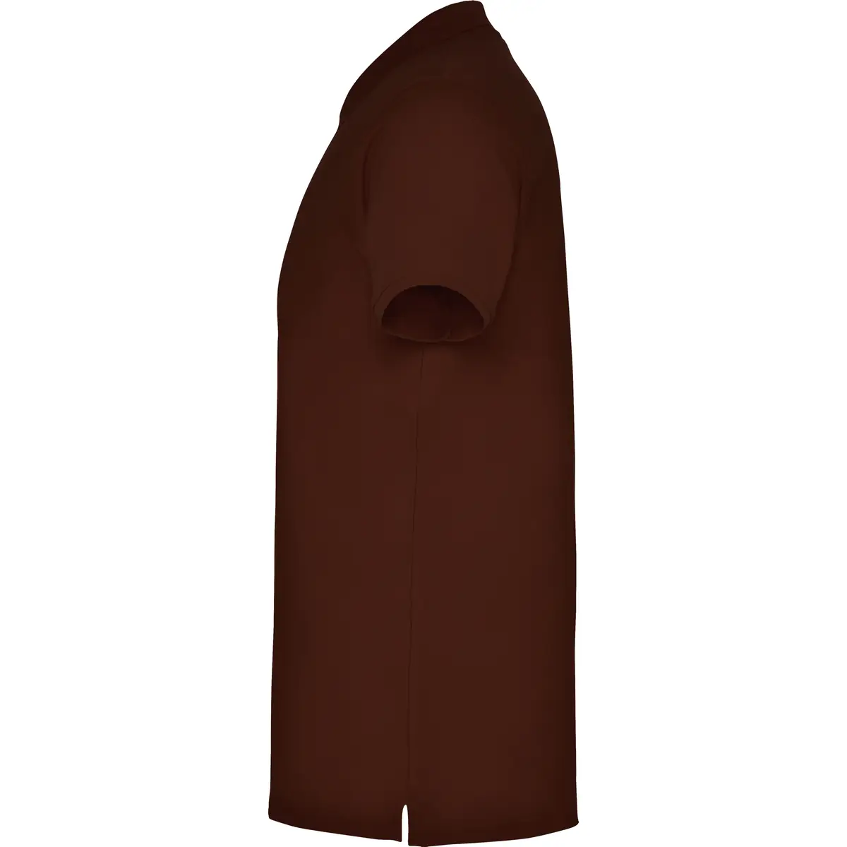 Polo piqué manga corta Roly STAR 134 Polo Roly STAR en chocolate, vista lateral