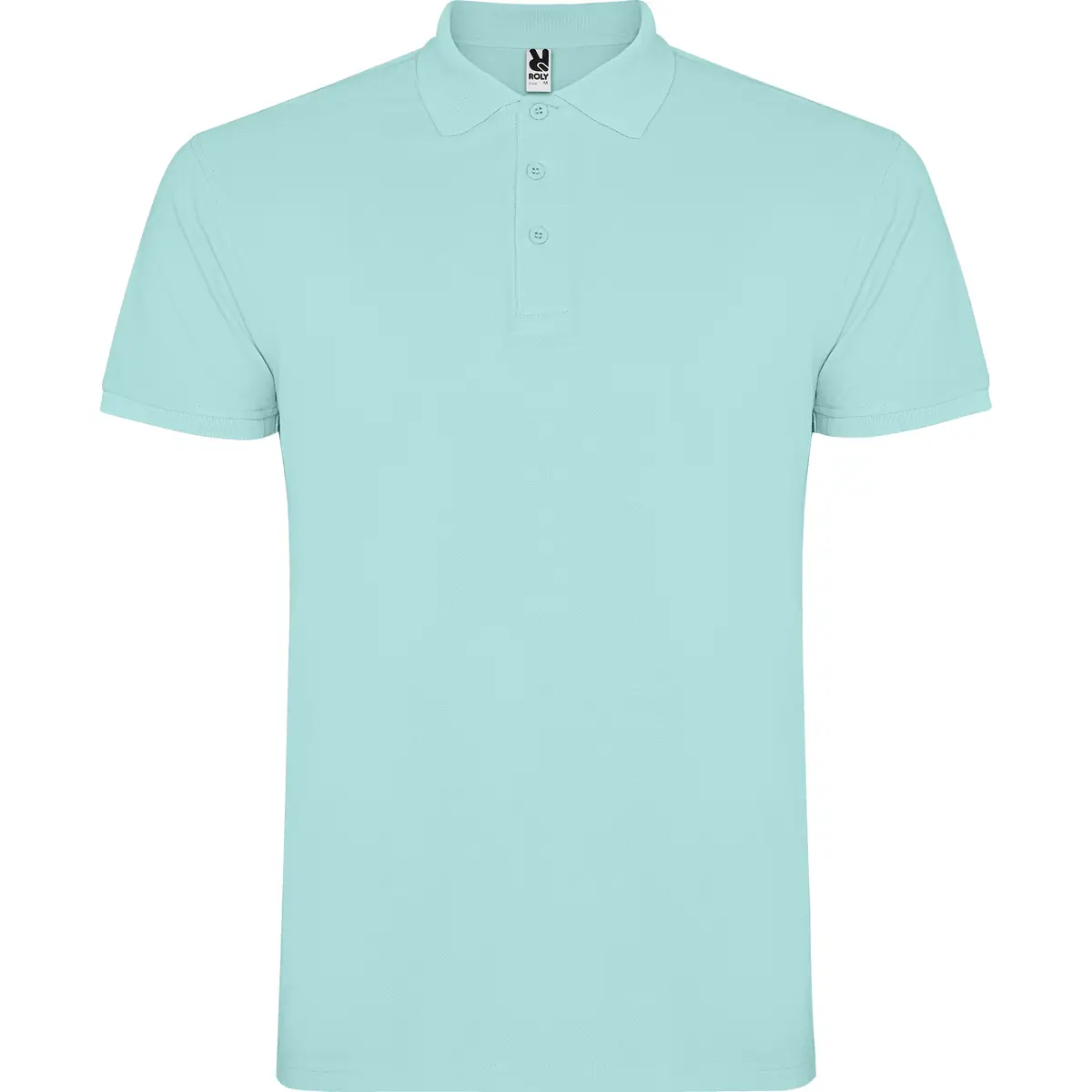 Polo piqué manga corta Roly STAR 137 Polo Roly STAR en verde menta, vista frontal
