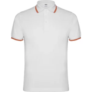 Polo Roly NATION en blanco, vista frontal