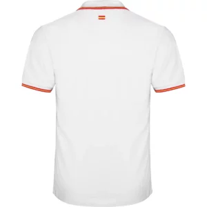 Polo Roly NATION en blanco, vista trasera