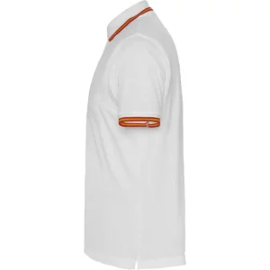 Polo Roly NATION en blanco, vista lateral