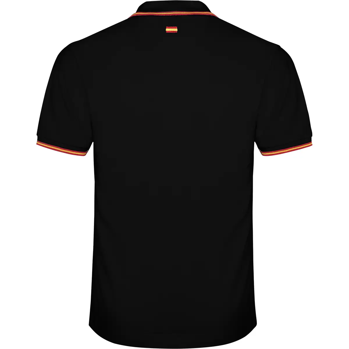 Polo piqué con bandera bordada Roly NATION 10 Polo Roly NATION en negro, vista trasera