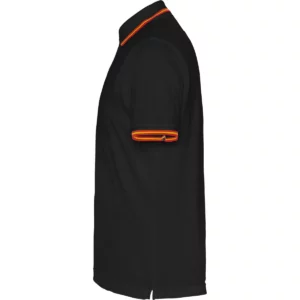 Polo Roly NATION en negro, vista lateral