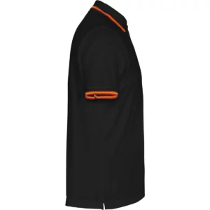 Polo Roly NATION en negro, vista lateral opuesta