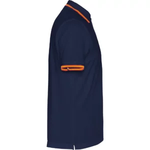 Polo Roly NATION en azul marino, vista lateral opuesta