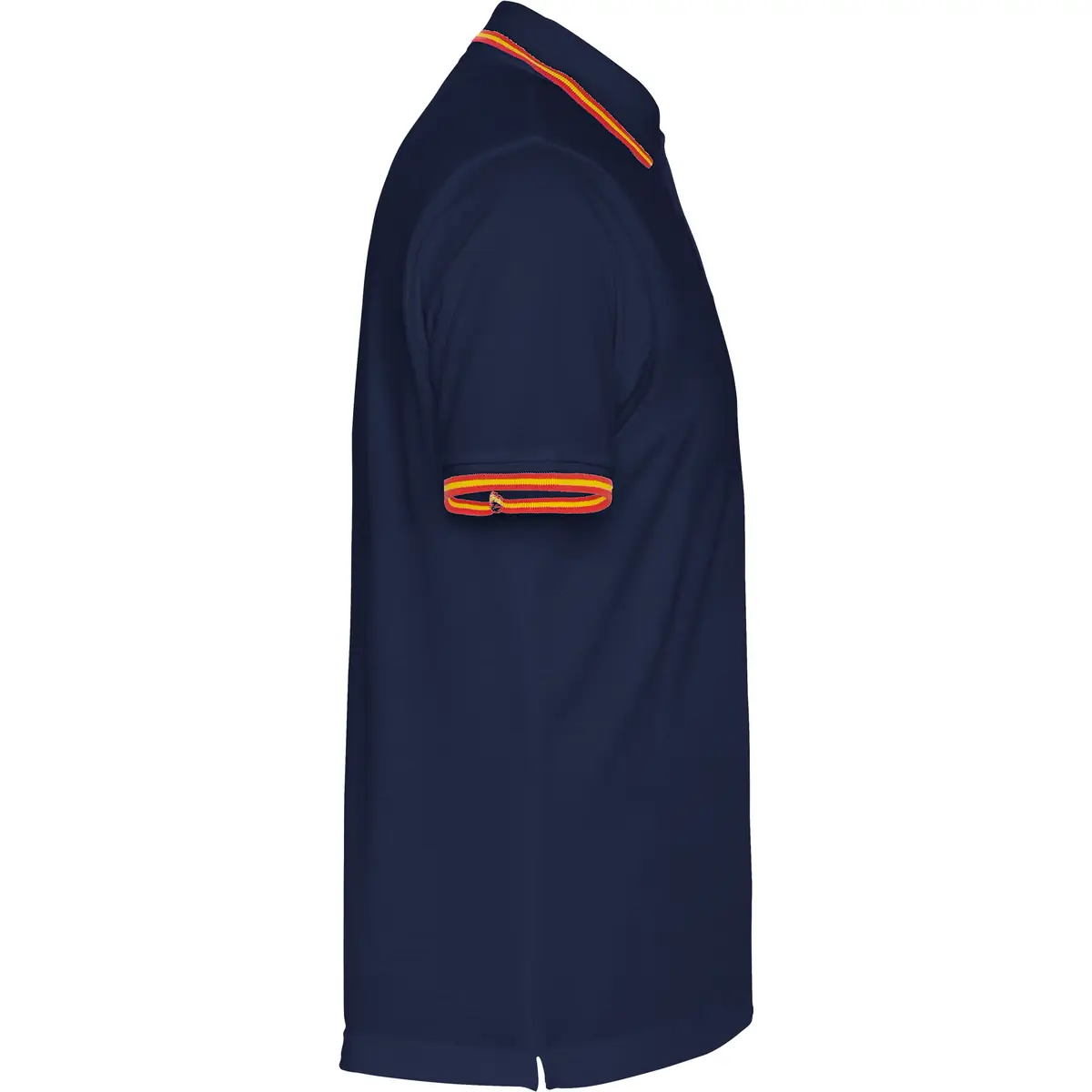 Polo piqué con bandera bordada Roly NATION 13 Polo Roly NATION en azul marino, vista lateral opuesta