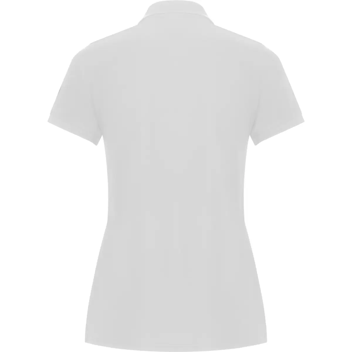 Polo piqué mujer Roly PEGASO WOMAN PREMIUM 6 Polo Roly PEGASO WOMAN PREMIUM en blanco, vista trasera
