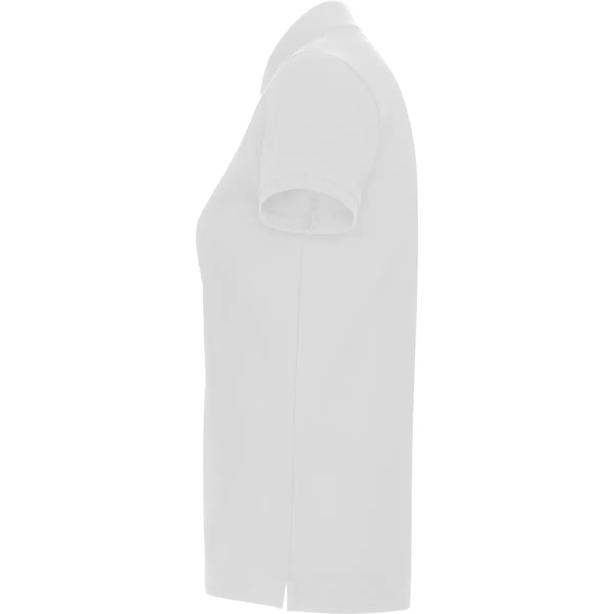 Polo piqué mujer Roly PEGASO WOMAN PREMIUM 4 Polo Roly PEGASO WOMAN PREMIUM en blanco, vista lateral