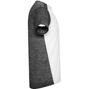 Camiseta técnica de manga corta para hombre Roly ZOLDER, color blanco/negro vigoré