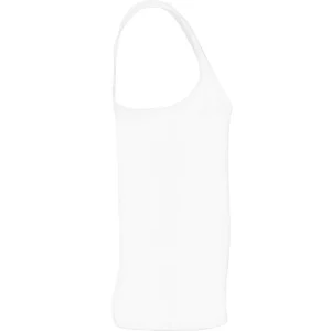 Camiseta técnica de tirantes para mujer Roly AIDA, color blanco