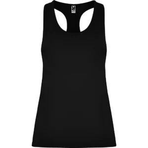 Camiseta técnica de tirantes para mujer Roly AIDA, color negro