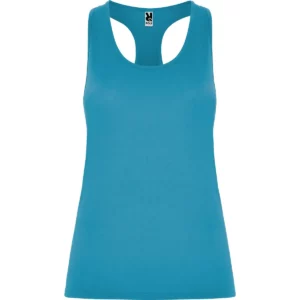 Camiseta técnica de tirantes para mujer Roly AIDA, color turquesa
