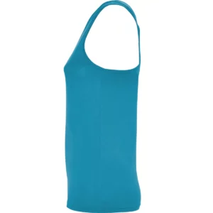 Camiseta técnica de tirantes para mujer Roly AIDA, color turquesa