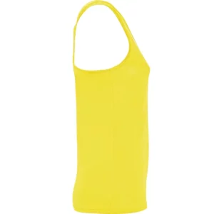Camiseta técnica de tirantes para mujer Roly AIDA, color amarillo flúor