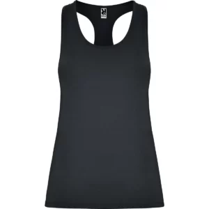 Camiseta técnica de tirantes para mujer Roly AIDA, color ébano