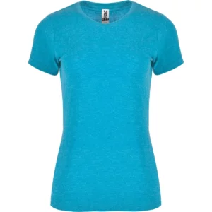 Camiseta de manga corta para mujer Roly FOX WOMAN, color turquesa vigoré