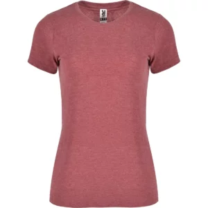 Camiseta de manga corta para mujer Roly FOX WOMAN, color granate vigoré