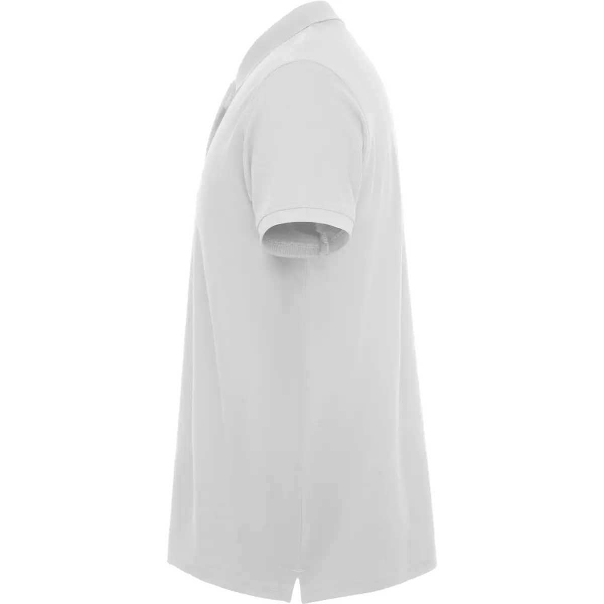 Polo de trabajo manga corta Roly ROVER 4 Polo Roly ROVER en blanco, vista lateral