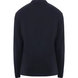 Polo Roly ROVER L/S en azul marino de manga larga, vista trasera