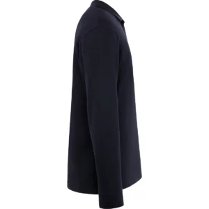 Polo Roly ROVER L/S en azul marino de manga larga, vista lateral opuesta