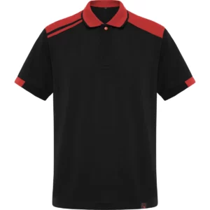 Polo Roly SAMURAI en negro y rojo, vista frontal