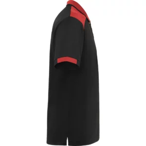 Polo Roly SAMURAI en negro y rojo, vista lateral opuesta