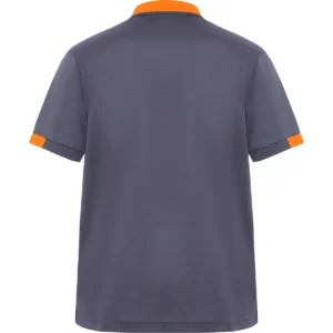 Polo Roly SAMURAI en plomo y naranja, vista trasera