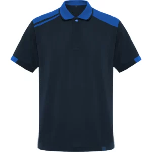 Polo Roly SAMURAI en azul marino y azul royal, vista frontal