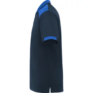 Polo Roly SAMURAI en azul marino y azul royal, vista lateral