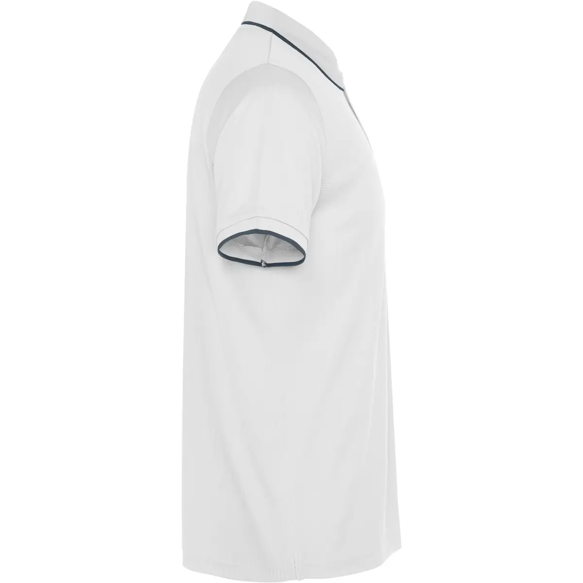 Polo técnico unisex Roly SIAN 5 Polo Roly SIAN en blanco, vista lateral opuesta
