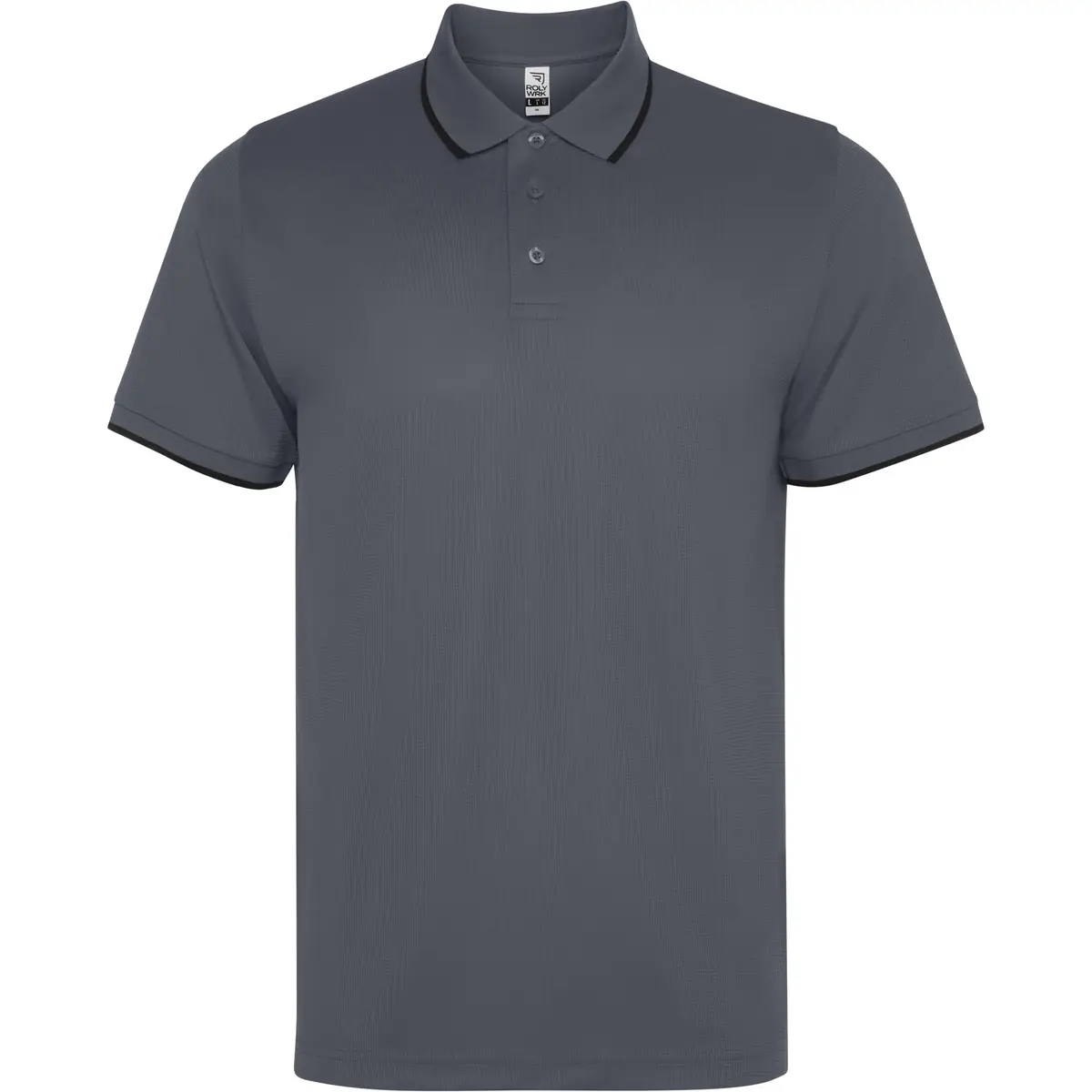 Polo técnico unisex Roly SIAN 17 Polo Roly SIAN en plomo, vista frontal