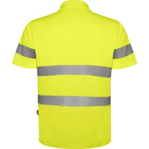 Polo Roly POLARIS en amarillo flúor, vista trasera