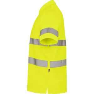 Polo Roly POLARIS en amarillo flúor, vista lateral