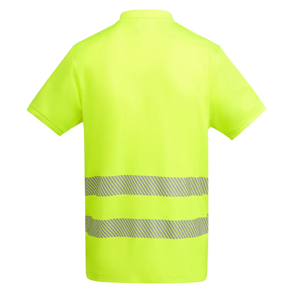 Polo alta visibilidad manga corta Roly ATRIO 6 Polo Roly ATRIO en amarillo flúor, vista trasera