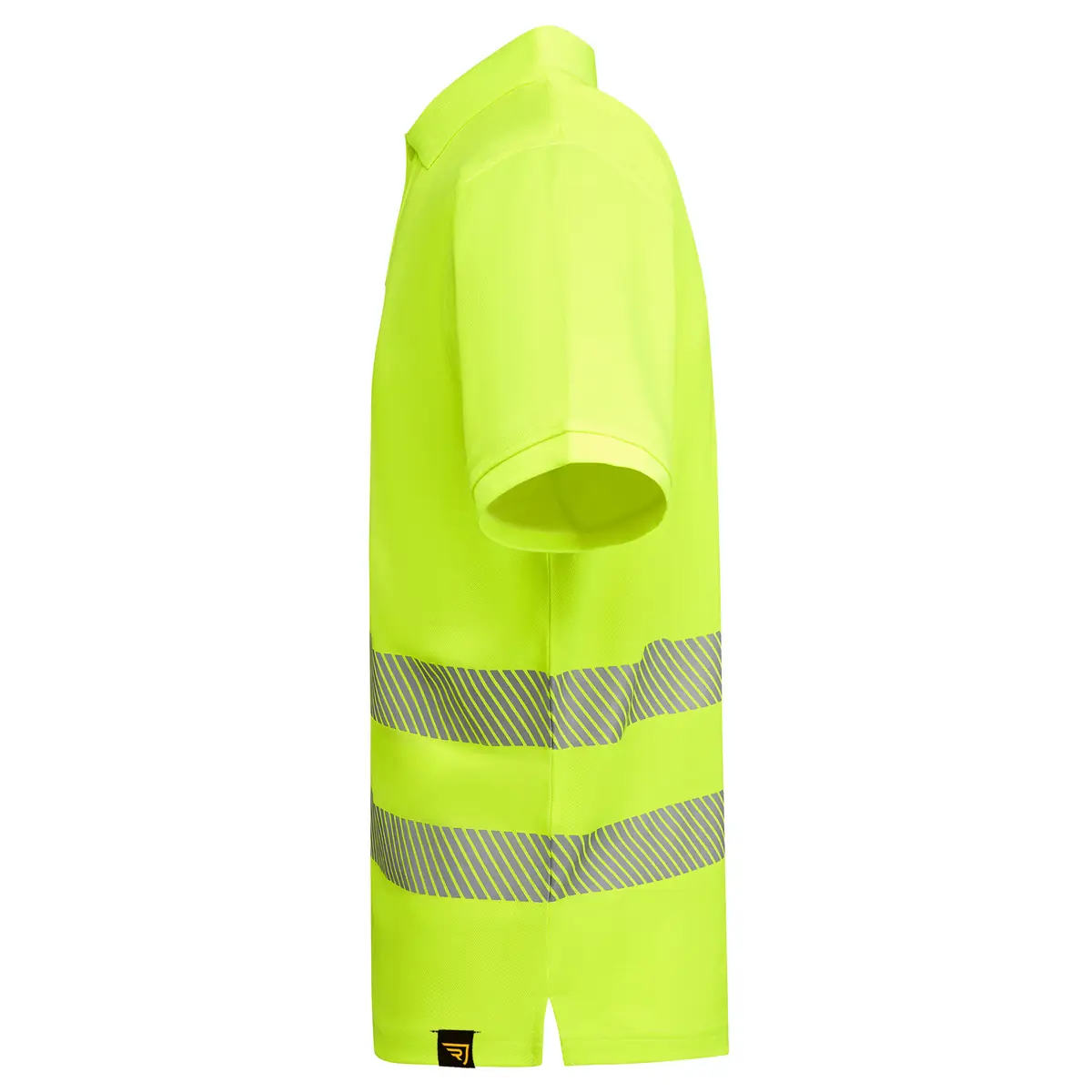 Polo alta visibilidad manga corta Roly ATRIO 4 Polo Roly ATRIO en amarillo flúor, vista lateral
