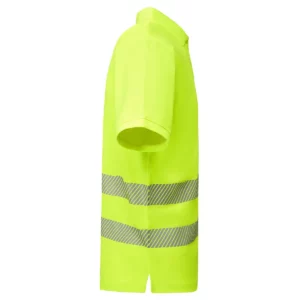 Polo Roly ATRIO en amarillo flúor, vista lateral opuesta