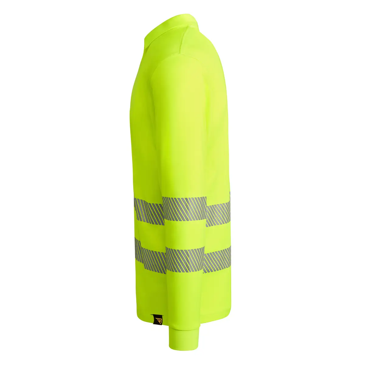 Polo alta visibilidad manga larga Roly ATRIO LS 4 Polo Roly ATRIO LS en amarillo flúor de manga larga, vista lateral