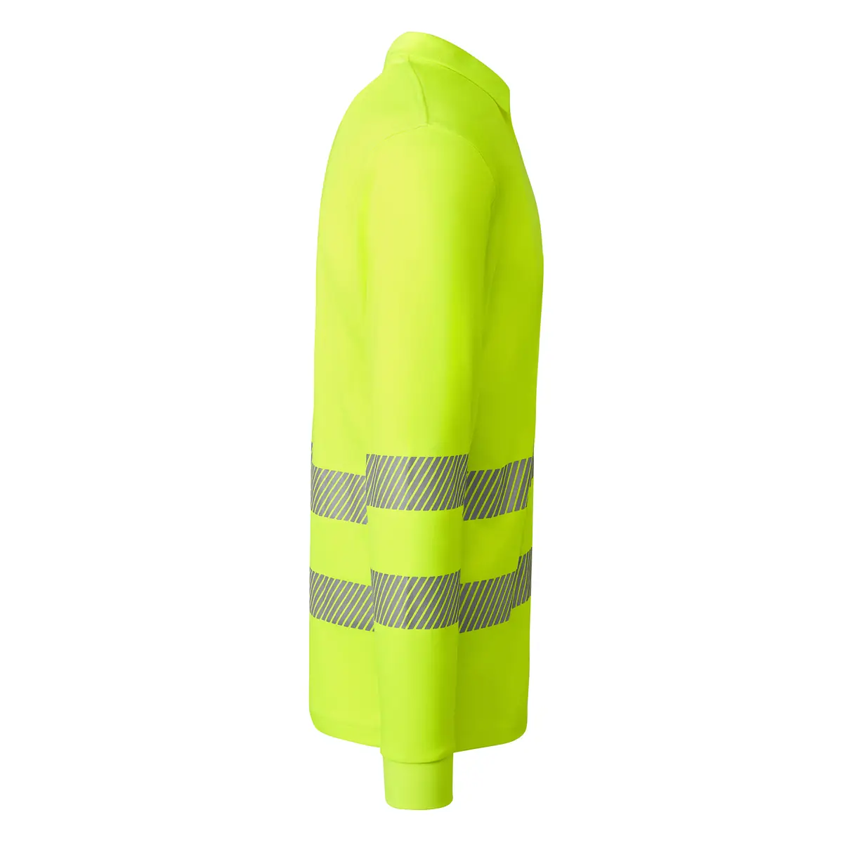Polo alta visibilidad manga larga Roly ATRIO LS 5 Polo Roly ATRIO LS en amarillo flúor de manga larga, vista lateral opuesta