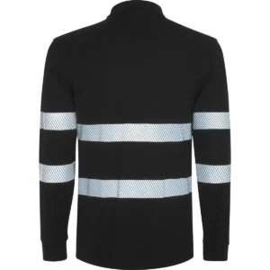 Polo Roly FORAN L/S en negro de manga larga, vista trasera