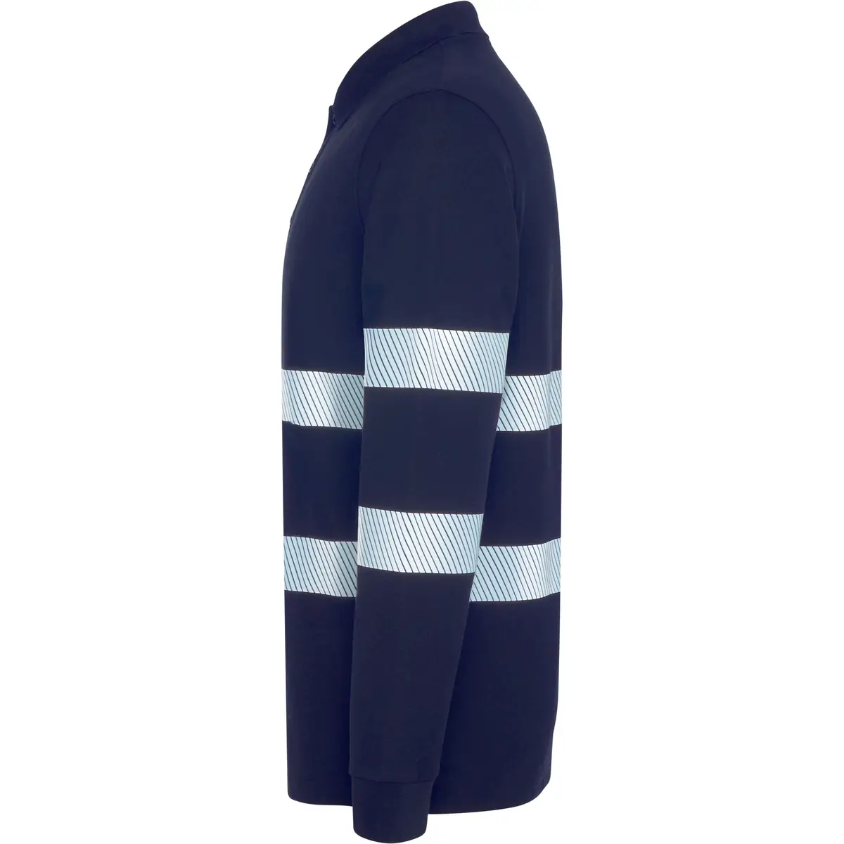 Polo visibilidad aumentada manga larga Roly FORAN L/S 12 Polo Roly FORAN L/S en azul marino de manga larga, vista lateral