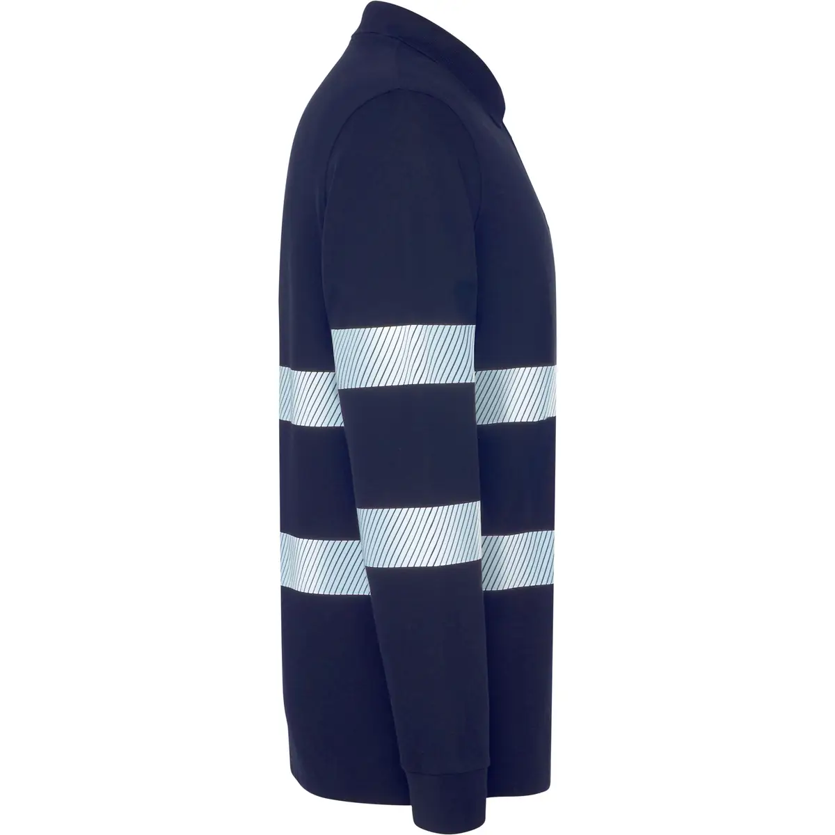 Polo visibilidad aumentada manga larga Roly FORAN L/S 13 Polo Roly FORAN L/S en azul marino de manga larga, vista lateral opuesta
