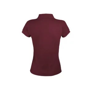 Polo Sol’s PRIME WOMEN en color Burdeos, vista trasera