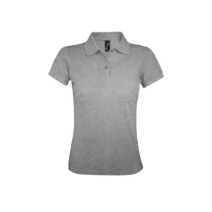 Polo Sol’s PRIME WOMEN en color Gris mezcla, vista frontal