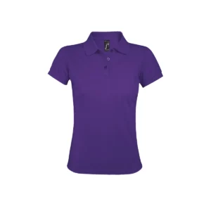 Polo Sol’s PRIME WOMEN en color Morado oscuro, vista frontal