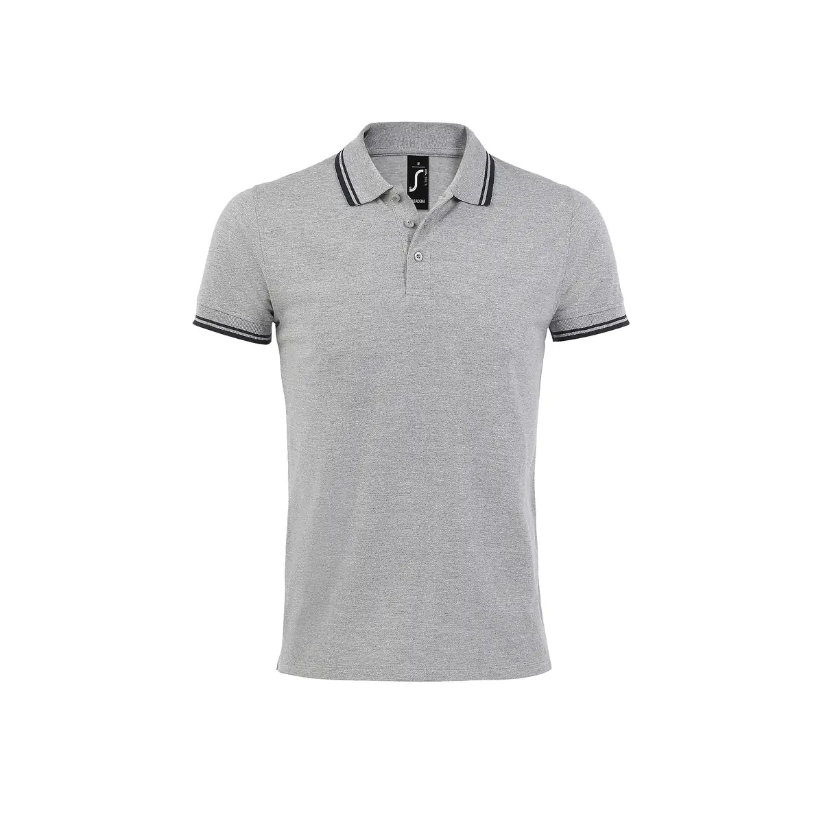Polo hombre SOL’S PASADENA MEN 00577 18 Polo Sol’s PASADENA MEN en color Gris/Azul marino, vista frontal