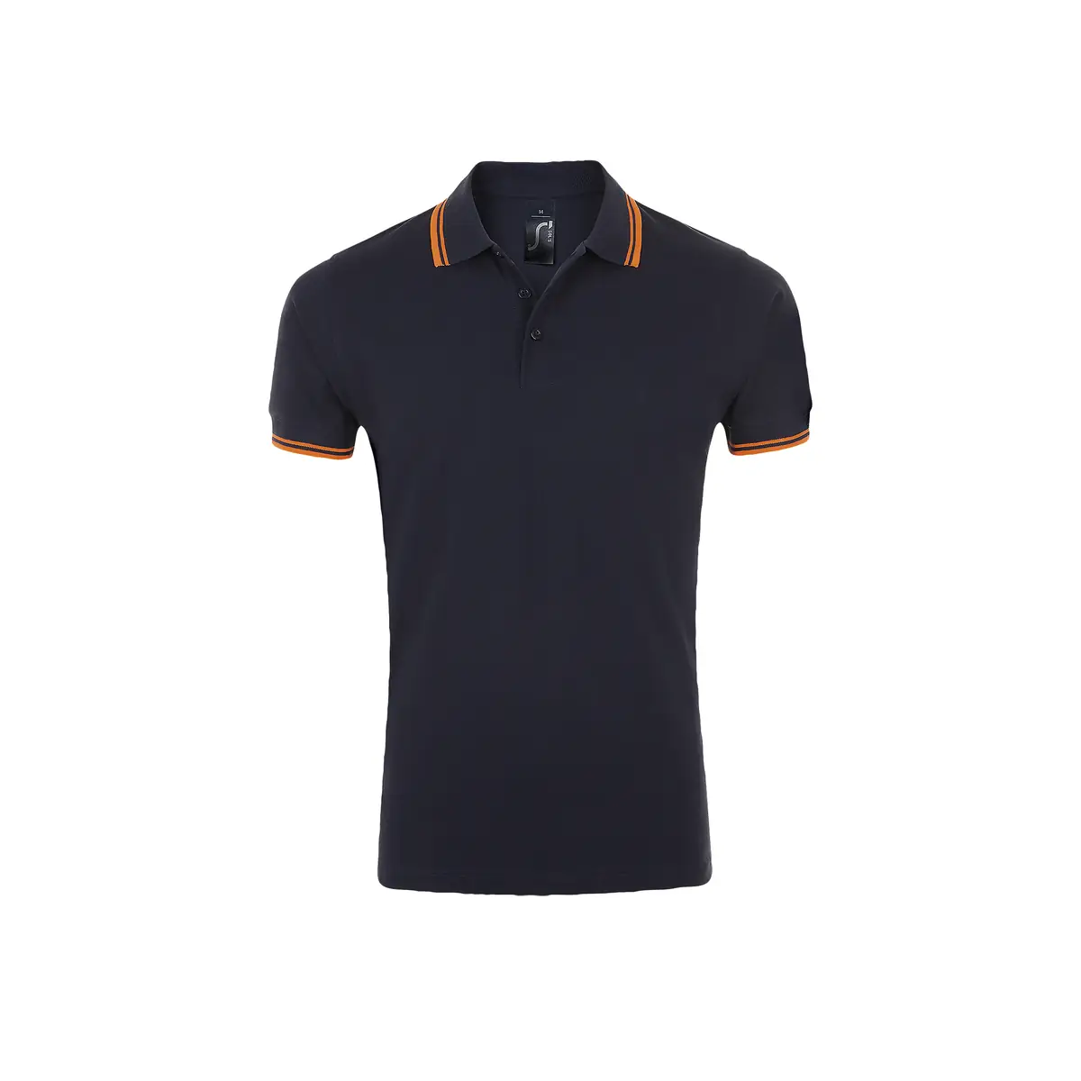 Polo hombre SOL’S PASADENA MEN 00577 15 Polo Sol’s PASADENA MEN en color French marino/Naranja fluor, vista frontal