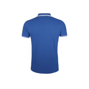Polo Sol’s PASADENA MEN en color Azul royal/Blanco, vista trasera
